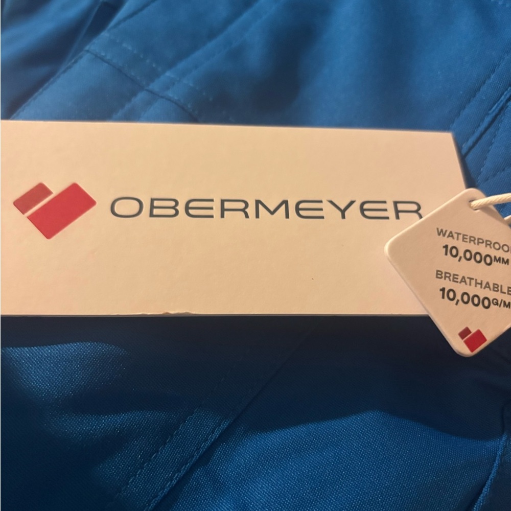 Obermeyer Vibrant Blue Snow Bib Kids Sz 4 - Picture 3 of 4